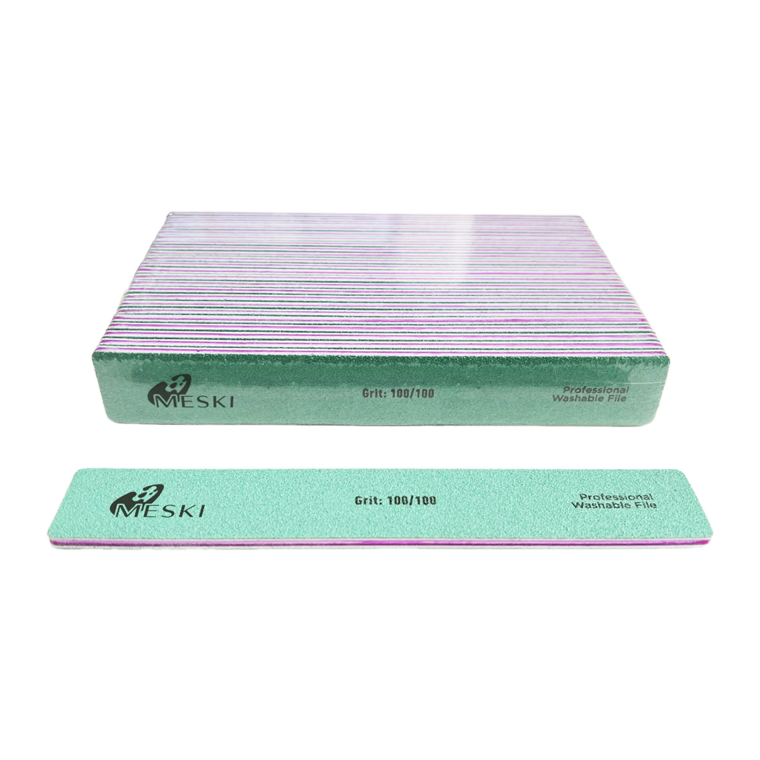 Meski Nail Pedicure file Premium Jumbo - Green